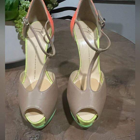 Giuseppe Zanotti tri color platform heel size 38 US 8 - Picture 2 of 12